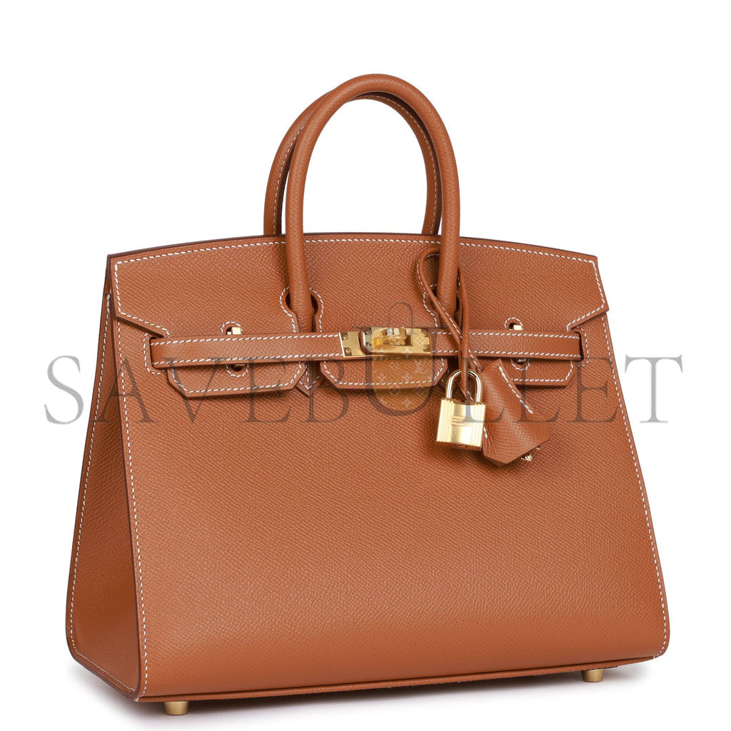 HERMES BIRKIN SELLIER 25 GOLD EPSOM GOLD HARDWARE HANDMADE (25cm) HERMES BIRKIN SELLIER 25 GOLD EPSOM GOLD HARDWARE HANDMADE (25cm)