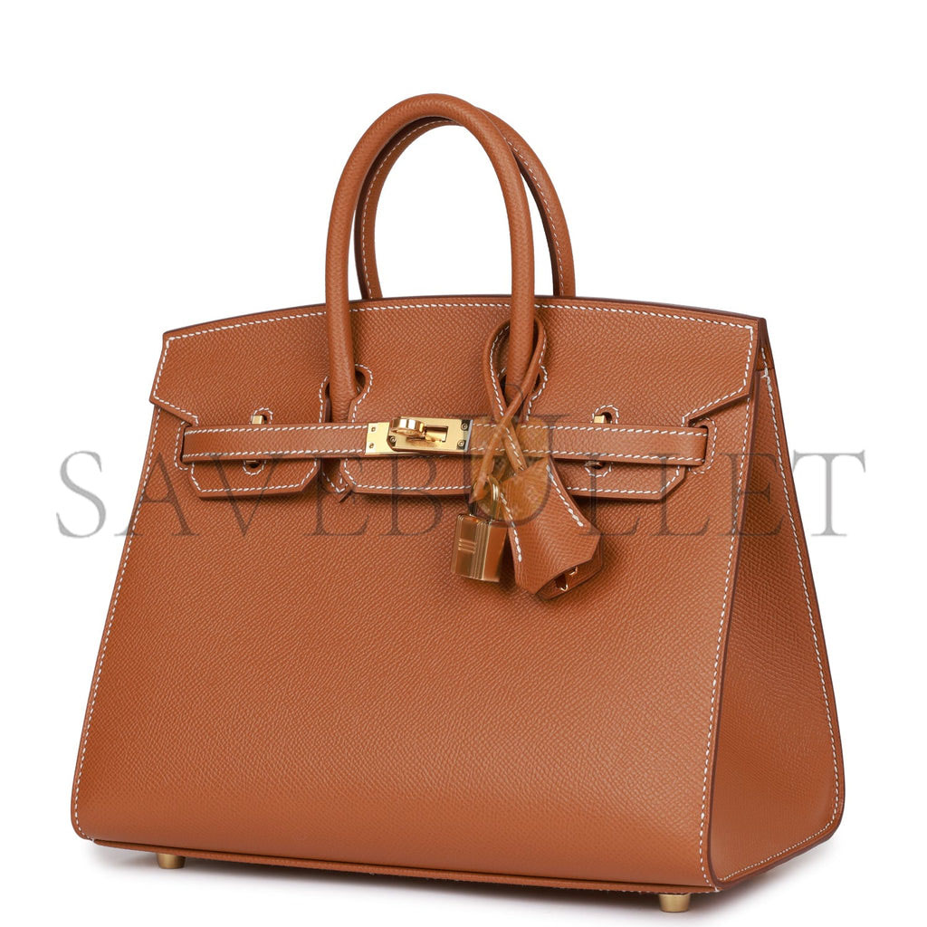 HERMES BIRKIN SELLIER 25 GOLD EPSOM GOLD HARDWARE HANDMADE (25cm) HERMES BIRKIN SELLIER 25 GOLD EPSOM GOLD HARDWARE HANDMADE (25cm)