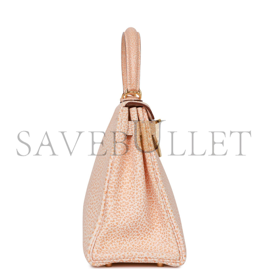 HERMES VINTAGE HERMES KELLY RETOURNE 28 ORANGE DALMATIAN BUFFALO GOLD HARDWARE(28*22*10cm) HERMES VINTAGE HERMES KELLY RETOURNE 28 ORANGE DALMATIAN BUFFALO GOLD HARDWARE(28*22*10cm)