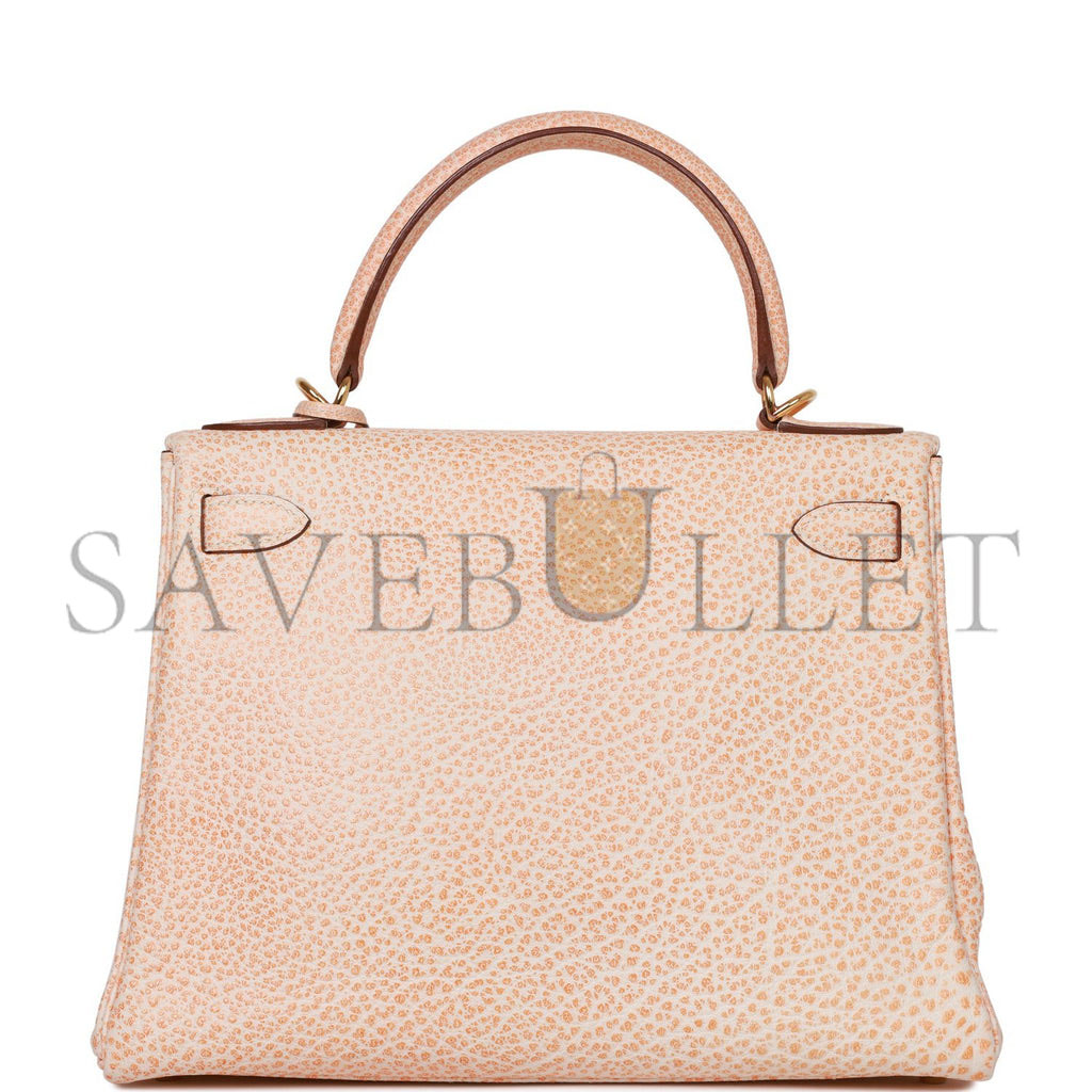HERMES VINTAGE HERMES KELLY RETOURNE 28 ORANGE DALMATIAN BUFFALO GOLD HARDWARE(28*22*10cm) HERMES VINTAGE HERMES KELLY RETOURNE 28 ORANGE DALMATIAN BUFFALO GOLD HARDWARE(28*22*10cm)