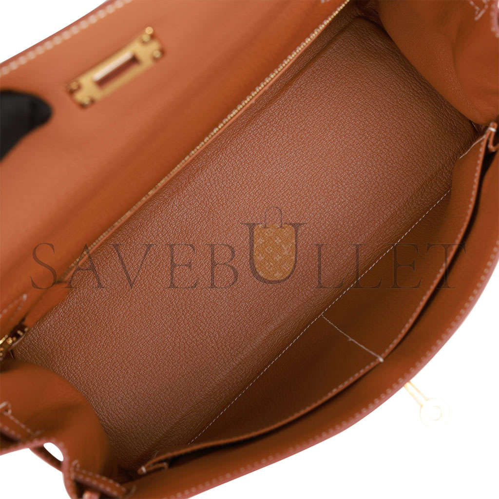 HERMES KELLY RETOURNE 32 GOLD TOGO GOLD HARDWARE (32*23*10.5cm) HERMES KELLY RETOURNE 32 GOLD TOGO GOLD HARDWARE (32*23*10.5cm)