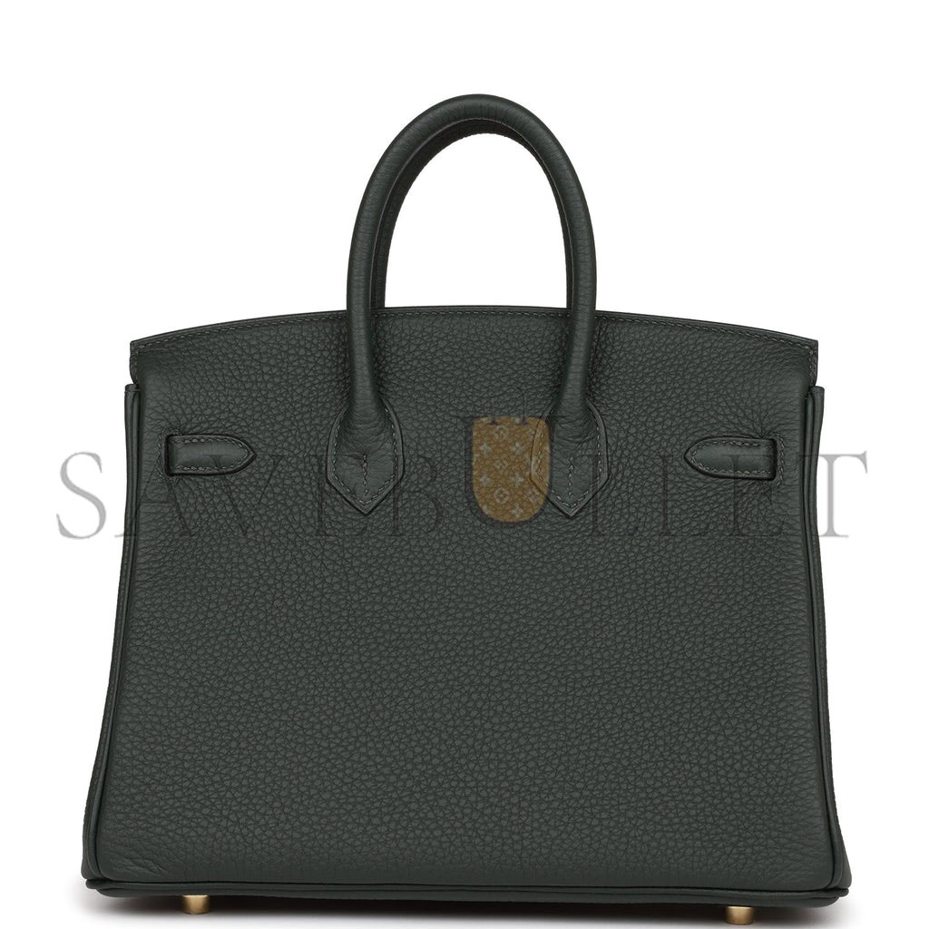 HERMES BIRKIN 25 VERT FONCE TOGO GOLD HARDWARE HANDMADE (25cm) HERMES BIRKIN 25 VERT FONCE TOGO GOLD HARDWARE HANDMADE (25cm)