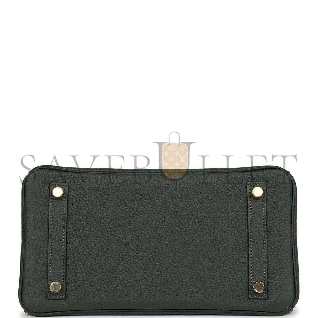 HERMES BIRKIN 25 VERT FONCE TOGO GOLD HARDWARE HANDMADE (25cm) HERMES BIRKIN 25 VERT FONCE TOGO GOLD HARDWARE HANDMADE (25cm)