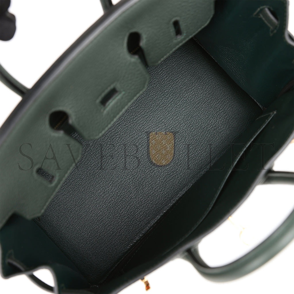 HERMES BIRKIN 25 VERT FONCE TOGO GOLD HARDWARE HANDMADE (25cm) HERMES BIRKIN 25 VERT FONCE TOGO GOLD HARDWARE HANDMADE (25cm)