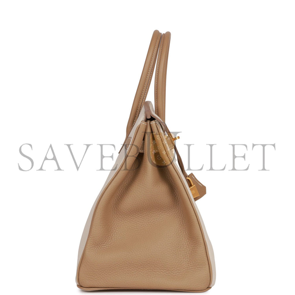 HERMES SPECIAL ORDER (HSS) BIRKIN 35 CRAIE AND TRENCH CLEMENCE BRUSHED GOLD HARDWARE (35*25*18cm) HERMES SPECIAL ORDER (HSS) BIRKIN 35 CRAIE AND TRENCH CLEMENCE BRUSHED GOLD HARDWARE (35*25*18cm)