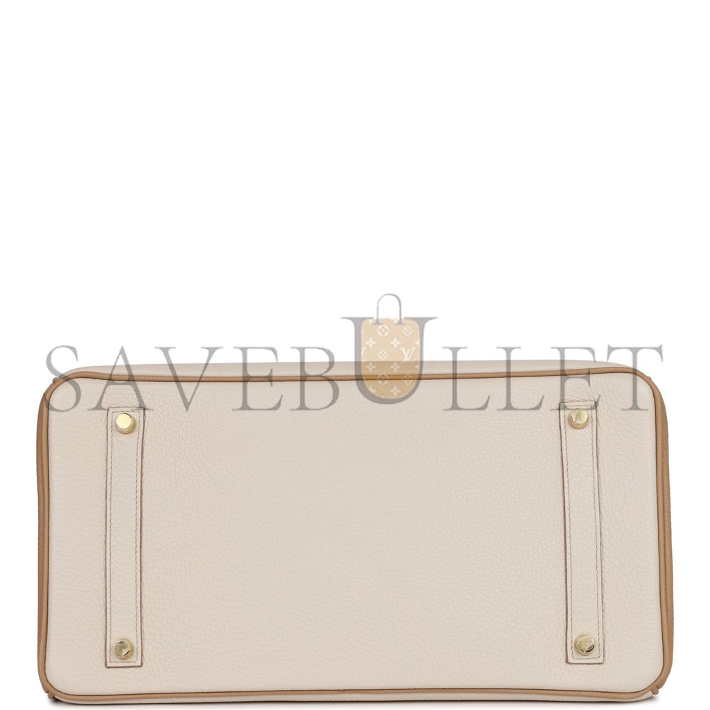HERMES SPECIAL ORDER (HSS) BIRKIN 35 CRAIE AND TRENCH CLEMENCE BRUSHED GOLD HARDWARE (35*25*18cm) HERMES SPECIAL ORDER (HSS) BIRKIN 35 CRAIE AND TRENCH CLEMENCE BRUSHED GOLD HARDWARE (35*25*18cm)