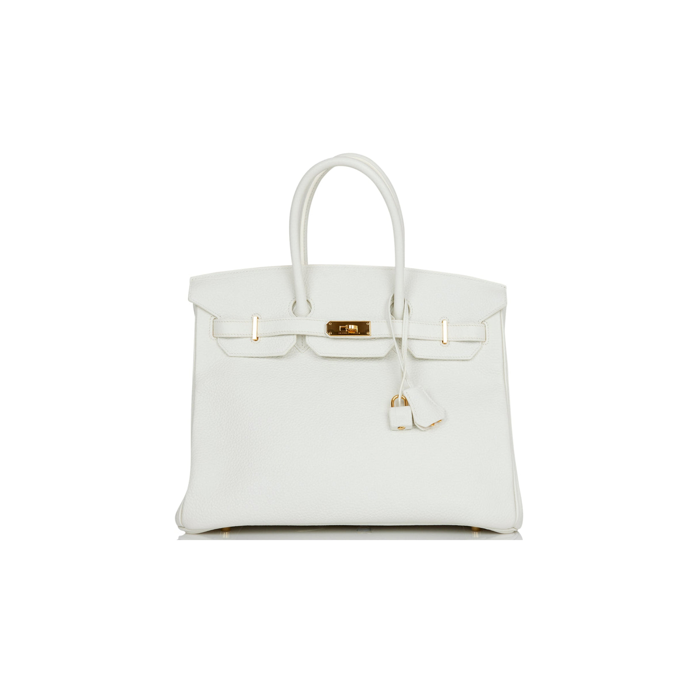 HERMES BIRKIN 35 WHITE CLEMENCE GOLD HARDWARE (35cm) HERMES BIRKIN 35 WHITE CLEMENCE GOLD HARDWARE (35cm)