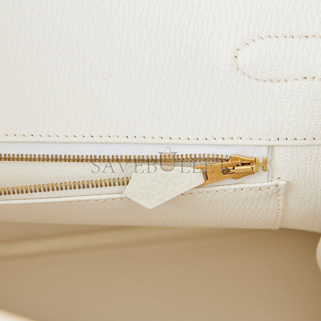 HERMES BIRKIN 35 WHITE CLEMENCE GOLD HARDWARE (35cm) HERMES BIRKIN 35 WHITE CLEMENCE GOLD HARDWARE (35cm)