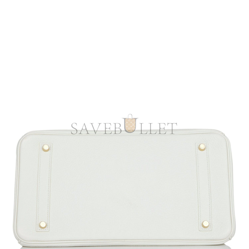 HERMES BIRKIN 35 WHITE CLEMENCE GOLD HARDWARE (35cm) HERMES BIRKIN 35 WHITE CLEMENCE GOLD HARDWARE (35cm)