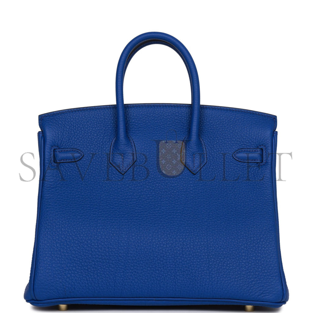 HERMES BIRKIN 25 BLEU ROYAL TOGO GOLD HARDWARE HANDMADE (25cm) HERMES BIRKIN 25 BLEU ROYAL TOGO GOLD HARDWARE HANDMADE (25cm)
