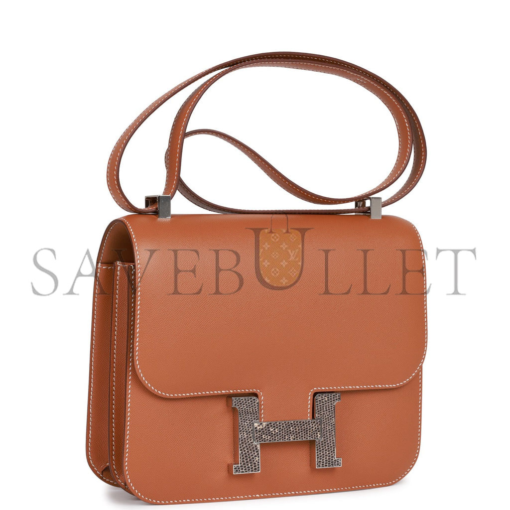 HERMES CONSTANCE 24 GOLD MADAME AND LIZARD PALLADIUM HARDWARE 39820978618462 (24cm) HERMES CONSTANCE 24 GOLD MADAME AND LIZARD PALLADIUM HARDWARE 39820978618462 (24cm)