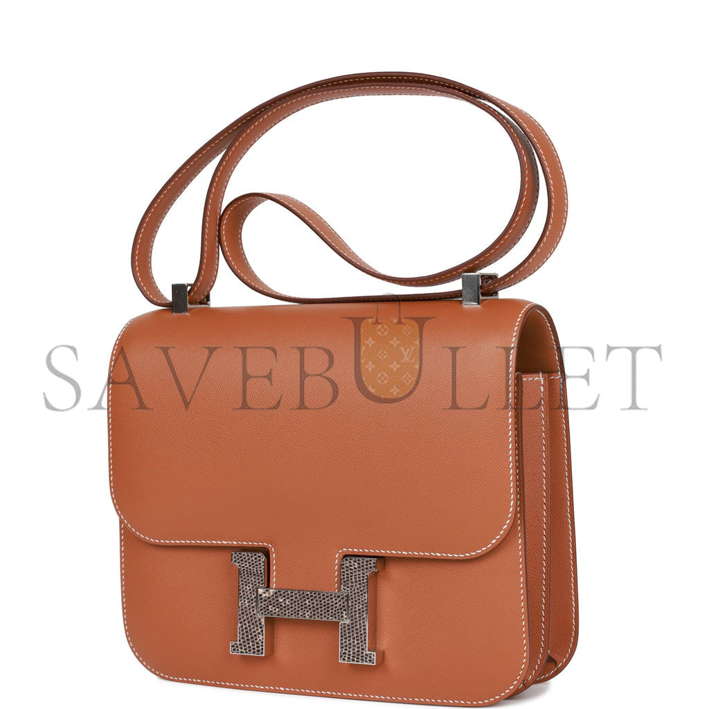 HERMES CONSTANCE 24 GOLD MADAME AND LIZARD PALLADIUM HARDWARE 39820978618462 (24cm) HERMES CONSTANCE 24 GOLD MADAME AND LIZARD PALLADIUM HARDWARE 39820978618462 (24cm)