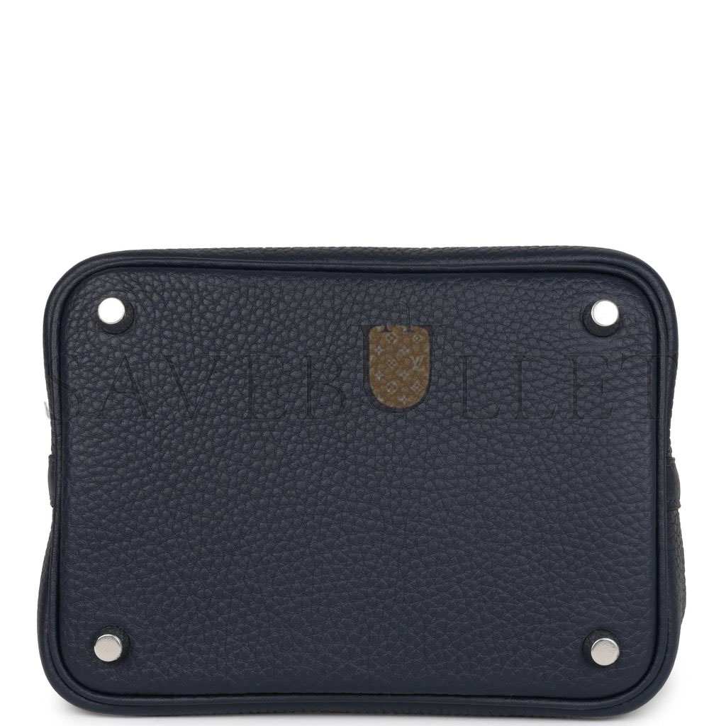 HERMES PICOTIN LOCK 18 BLEU NUIT CLEMENCE PALLADIUM HARDWARE (18*13*18cm) HERMES PICOTIN LOCK 18 BLEU NUIT CLEMENCE PALLADIUM HARDWARE (18*13*18cm)