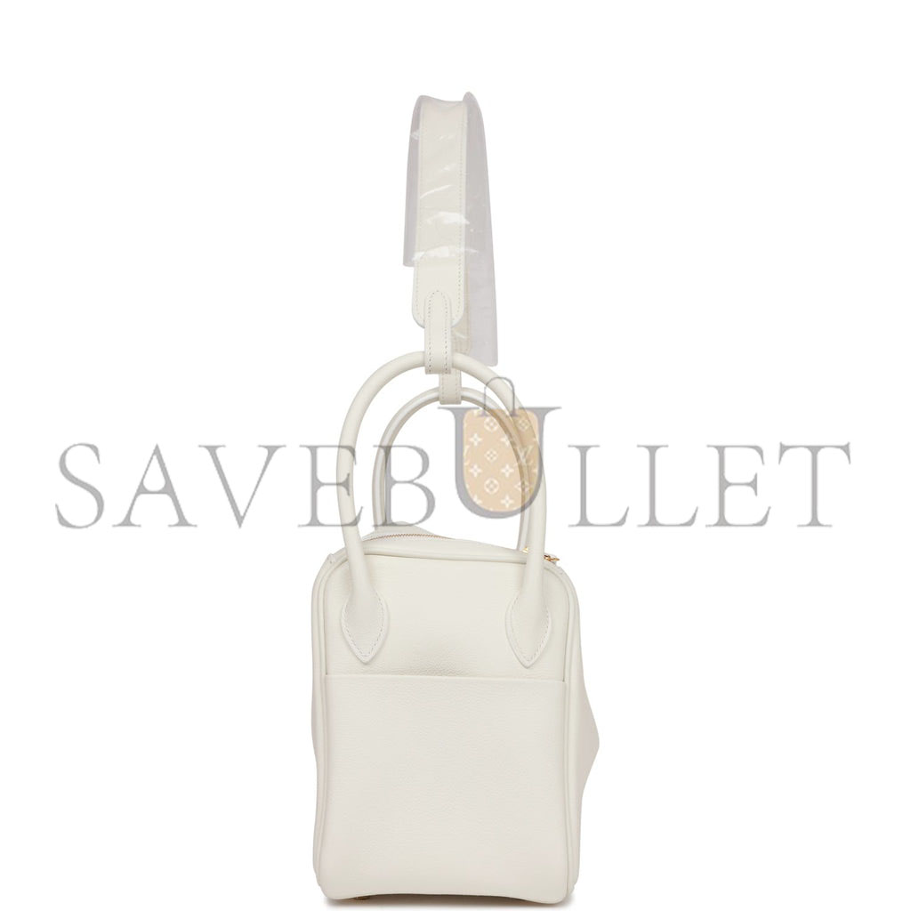 HERMES LINDY 26 WHITE EVERCOLOR GOLD HARDWARE (26*18*12cm) HERMES LINDY 26 WHITE EVERCOLOR GOLD HARDWARE (26*18*12cm)