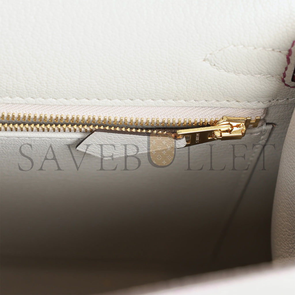 HERMES SPECIAL ORDER (HSS) KELLY SELLIER 25 GRIS PERLE AND ANEMONE CHEVRE BRUSHED GOLD HARDWARE HANDMADE(25*17*7cm) HERMES SPECIAL ORDER (HSS) KELLY SELLIER 25 GRIS PERLE AND ANEMONE CHEVRE BRUSHED GOLD HARDWARE HANDMADE(25*17*7cm)