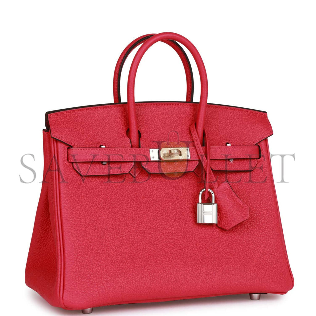 HERMES BIRKIN 25 ROSE MEXICO TOGO PALLADIUM HARDWARE (25cm) HERMES BIRKIN 25 ROSE MEXICO TOGO PALLADIUM HARDWARE (25cm)