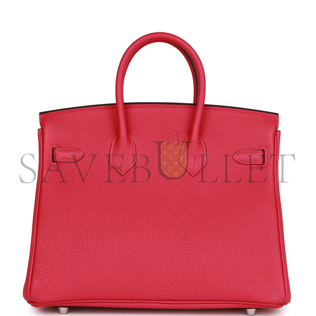 HERMES BIRKIN 25 ROSE MEXICO TOGO PALLADIUM HARDWARE (25cm) HERMES BIRKIN 25 ROSE MEXICO TOGO PALLADIUM HARDWARE (25cm)
