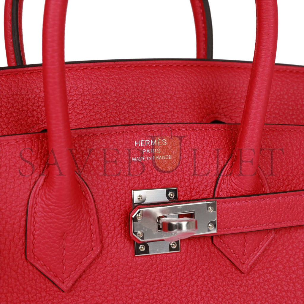 HERMES BIRKIN 25 ROSE MEXICO TOGO PALLADIUM HARDWARE (25cm) HERMES BIRKIN 25 ROSE MEXICO TOGO PALLADIUM HARDWARE (25cm)