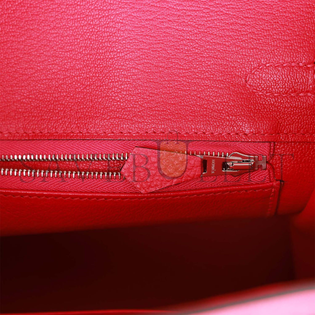 HERMES BIRKIN 25 ROSE MEXICO TOGO PALLADIUM HARDWARE (25cm) HERMES BIRKIN 25 ROSE MEXICO TOGO PALLADIUM HARDWARE (25cm)
