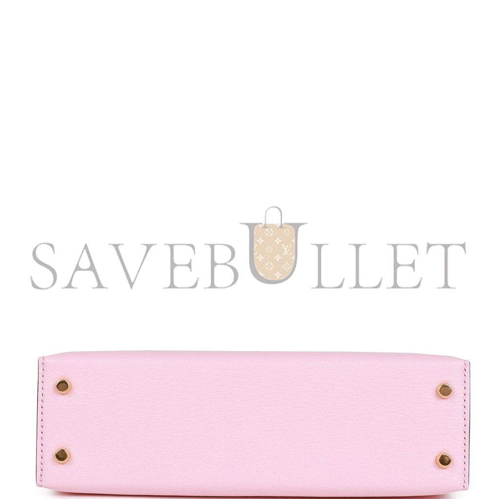 HERMES SPECIAL ORDER (HSS) KELLY SELLIER 20 ROSE SAKURA AND GRIS PERLE CHEVRE GOLD HARDWARE (19*12*5.5cm) HERMES SPECIAL ORDER (HSS) KELLY SELLIER 20 ROSE SAKURA AND GRIS PERLE CHEVRE GOLD HARDWARE (19*12*5.5cm)