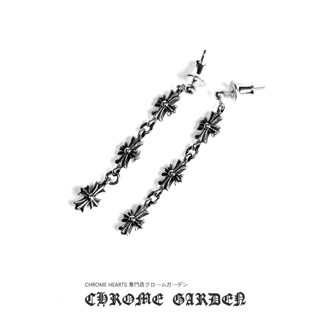 CHROME HEARTS 3 DROP CROSS EARRING CHROME HEARTS 3 DROP CROSS EARRING