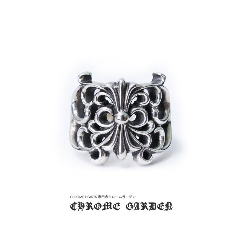 CHROME HEARTS BUTTERFLY FLORAL CROSS RING CHROME HEARTS BUTTERFLY FLORAL CROSS RING