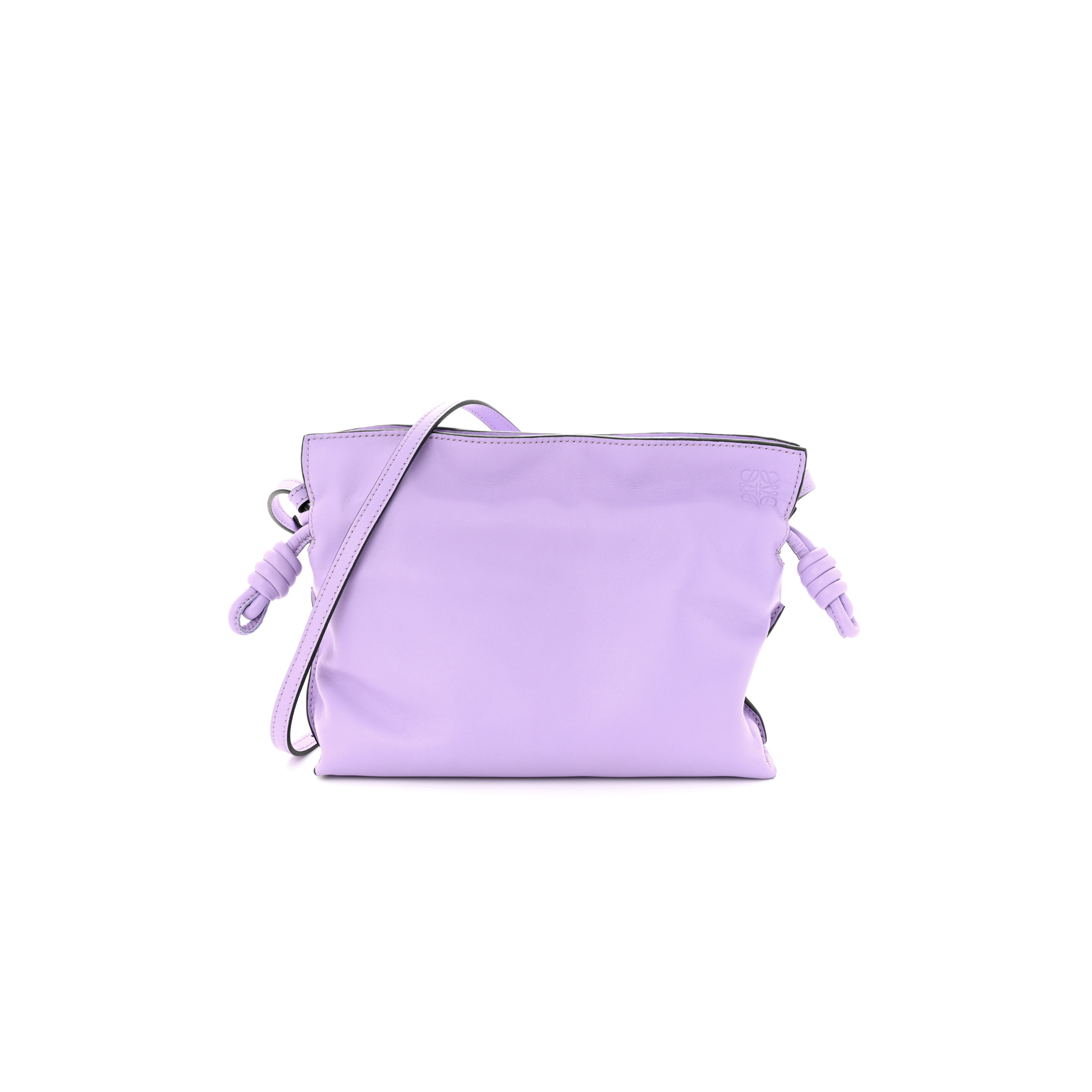 LOEWE CALFSKIN MINI FLAMENCO KNOT BAG LIGHT MAUVE (23*18*7cm) LOEWE CALFSKIN MINI FLAMENCO KNOT BAG LIGHT MAUVE (23*18*7cm)