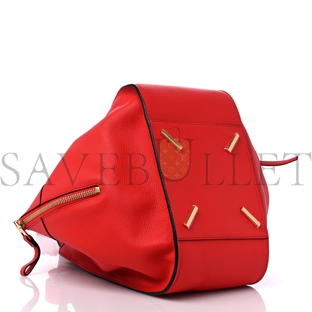 LOEWE CALFSKIN SMALL HAMMOCK SHOULDER BAG SCARLET RED (30*25*13.5cm) LOEWE CALFSKIN SMALL HAMMOCK SHOULDER BAG SCARLET RED (30*25*13.5cm)