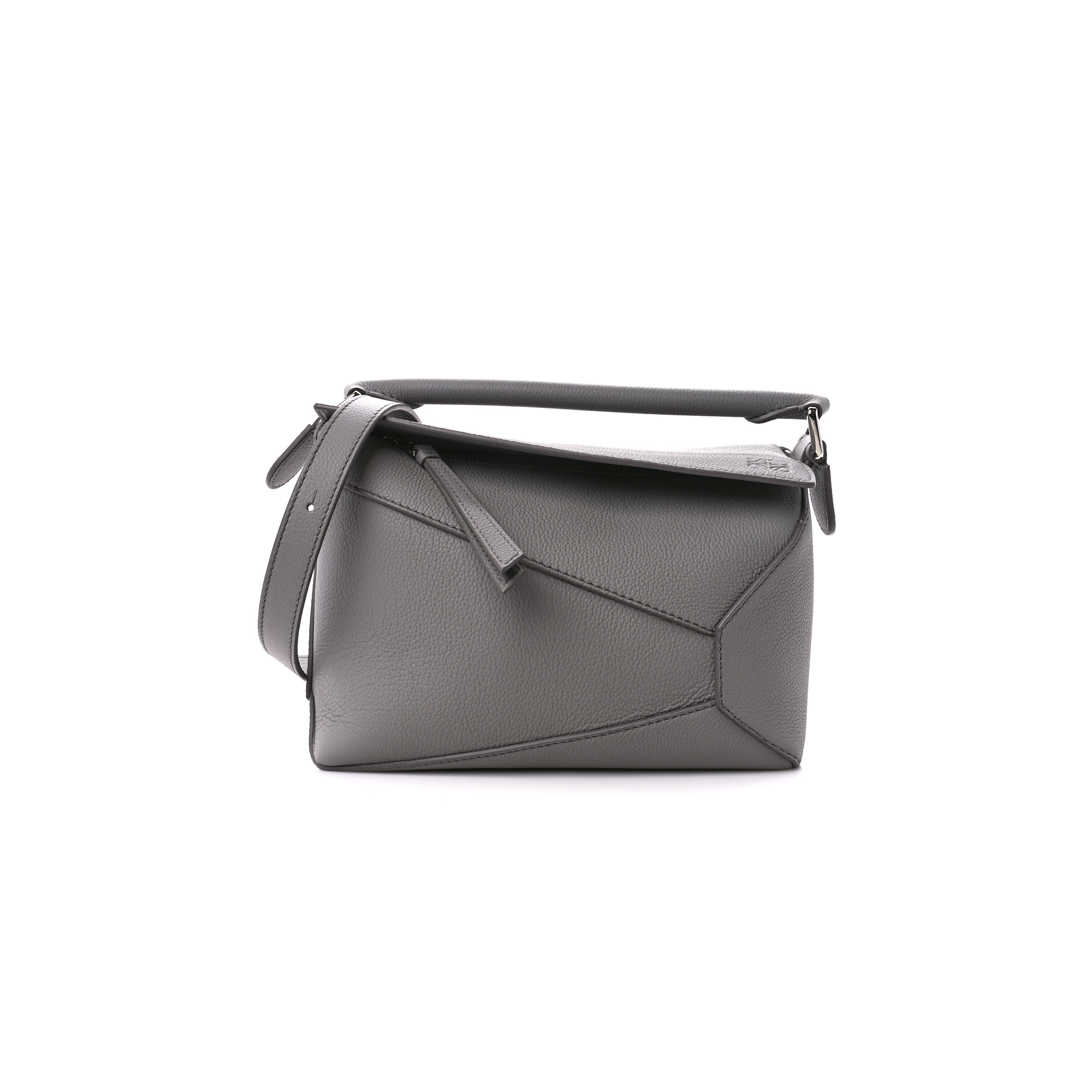 LOEWE SOFT GRAINED CALFSKIN SMALL PUZZLE EDGE BAG PEARL GREY (24*16.5*10.5cm) LOEWE SOFT GRAINED CALFSKIN SMALL PUZZLE EDGE BAG PEARL GREY (24*16.5*10.5cm)