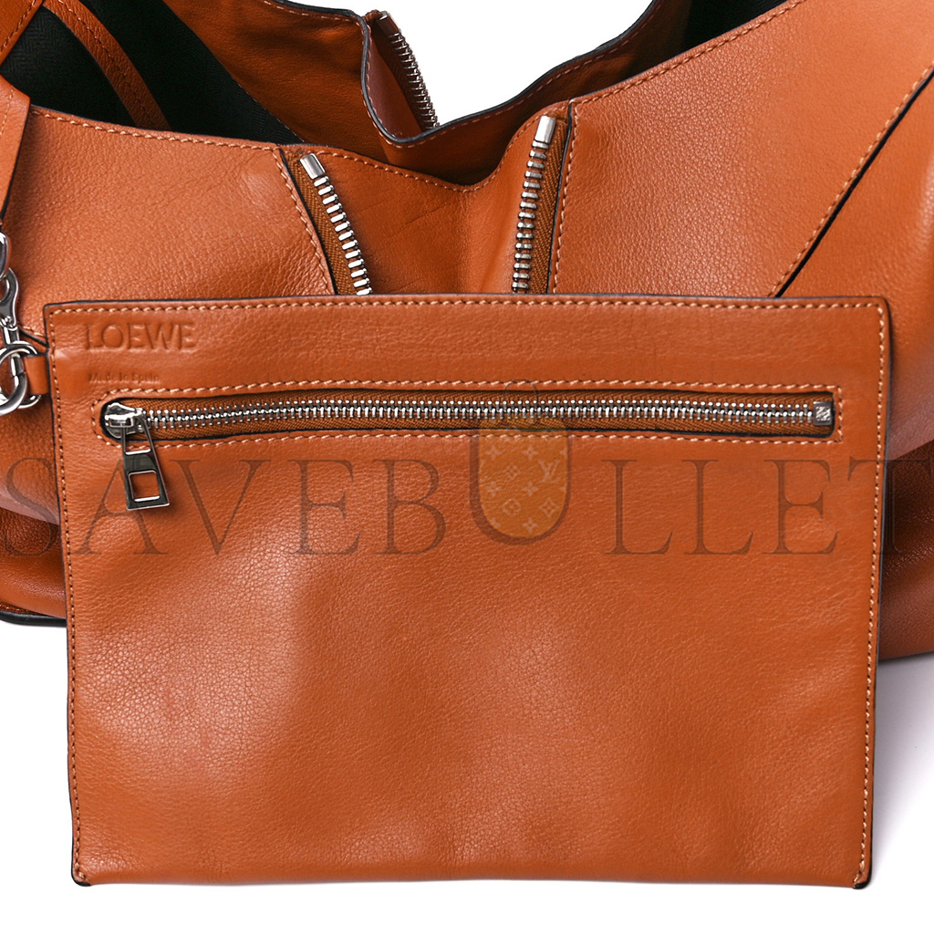 LOEWE CALFSKIN MEDIUM HAMMOCK SHOULDER BAG TAN (34*28*17cm) LOEWE CALFSKIN MEDIUM HAMMOCK SHOULDER BAG TAN (34*28*17cm)