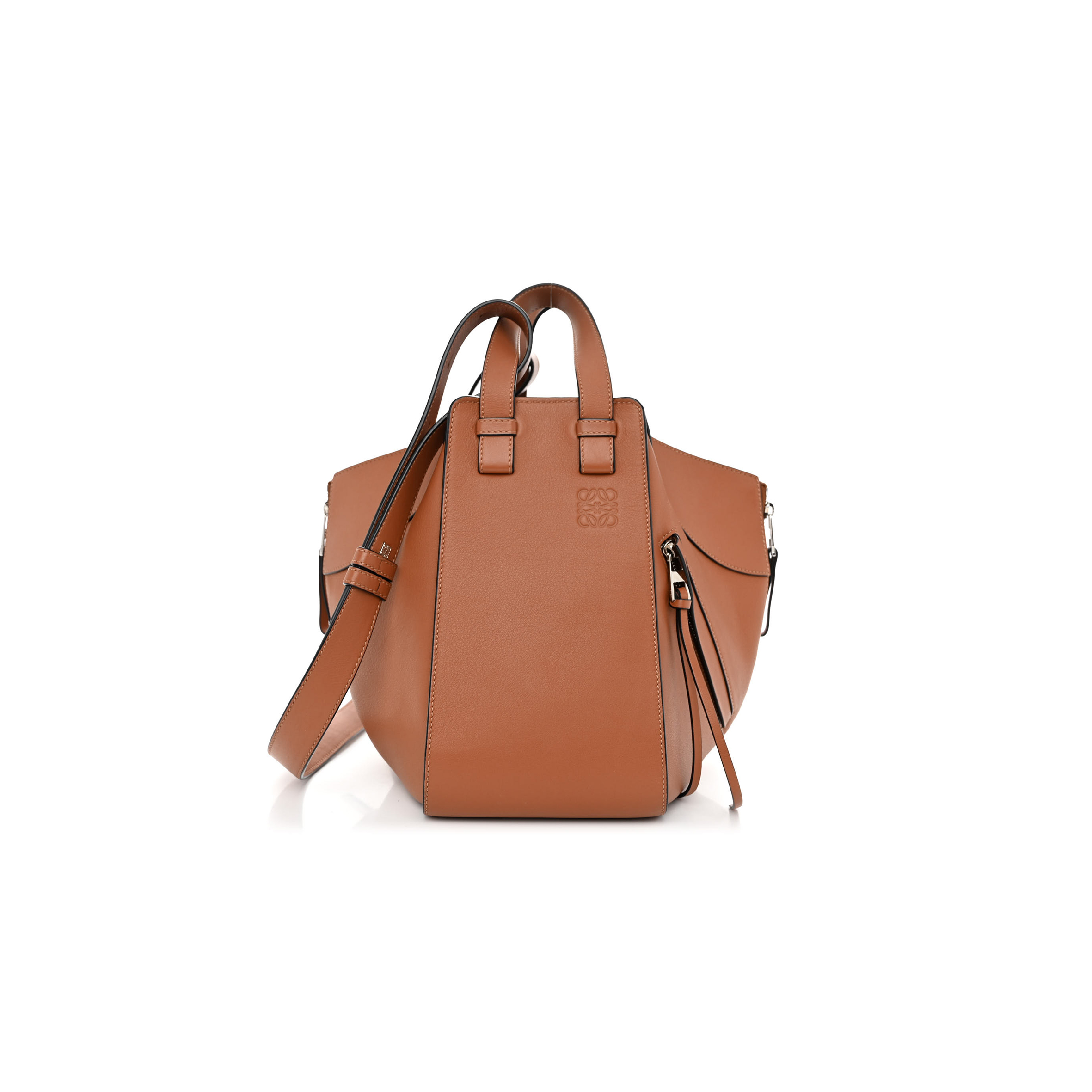LOEWE CALFSKIN SMALL HAMMOCK SHOULDER BAG TAN (30*25*13.5) LOEWE CALFSKIN SMALL HAMMOCK SHOULDER BAG TAN (30*25*13.5)