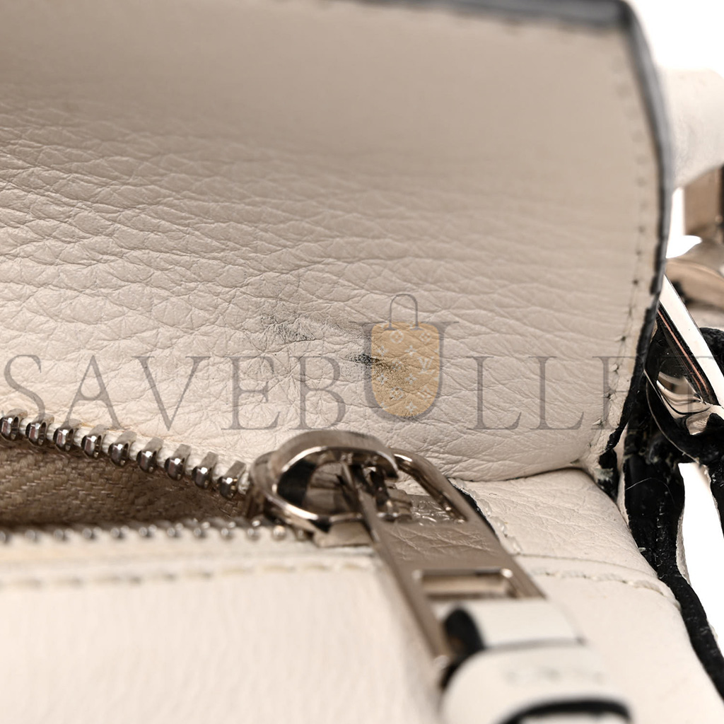 LOEWE GRAINED CALFSKIN SMALL PUZZLE BAG WHITE (24*16.5*10.5cm) LOEWE GRAINED CALFSKIN SMALL PUZZLE BAG WHITE (24*16.5*10.5cm)