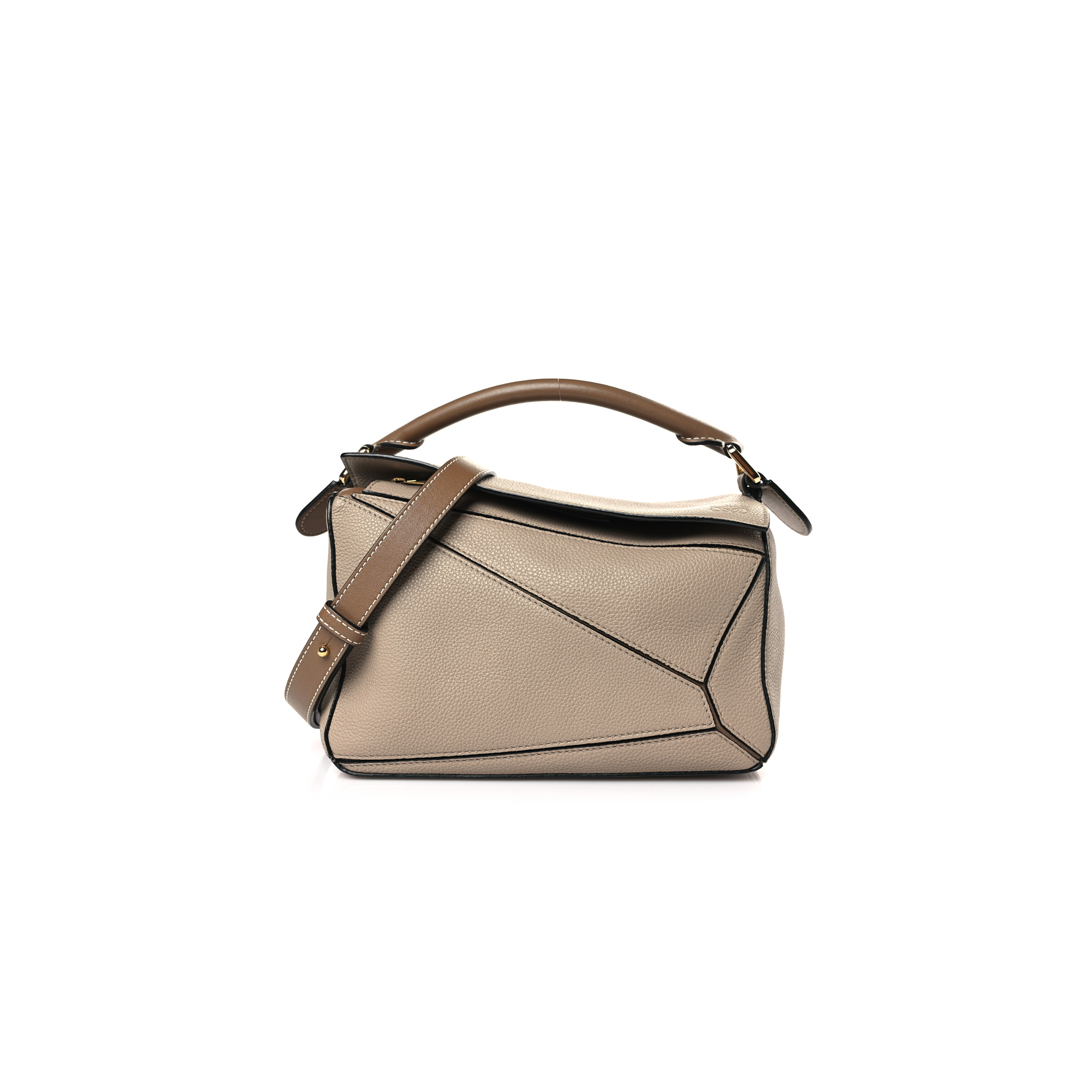 LOEWE GRAINED CALFSKIN SMALL PUZZLE BAG SAND MINK (24*16.5*10.5cm) LOEWE GRAINED CALFSKIN SMALL PUZZLE BAG SAND MINK (24*16.5*10.5cm)