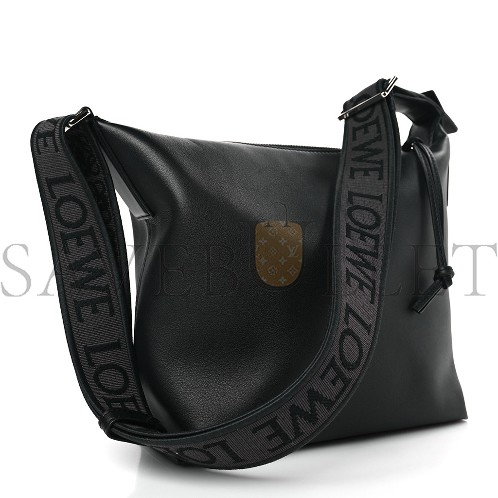 LOEWE SUPPLE SMOOTH CALFSKIN JACQUARD SMALL CUBI BAG BLACK (23*21*11cm) LOEWE SUPPLE SMOOTH CALFSKIN JACQUARD SMALL CUBI BAG BLACK (23*21*11cm)