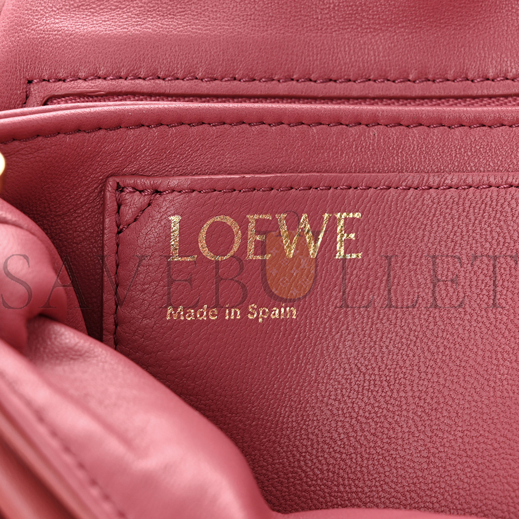 LOEWE LAMBSKIN GOYA PUFFER BAG PLUMROSE (23*18*5cm) LOEWE LAMBSKIN GOYA PUFFER BAG PLUMROSE (23*18*5cm)
