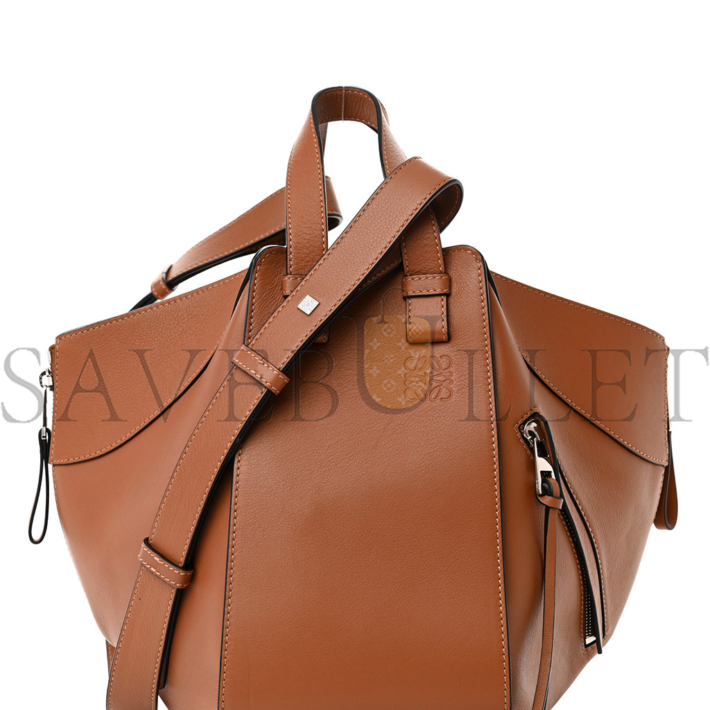 LOEWE CALFSKIN SMALL HAMMOCK SHOULDER BAG TAN (30*25*13.5cm) LOEWE CALFSKIN SMALL HAMMOCK SHOULDER BAG TAN (30*25*13.5cm)