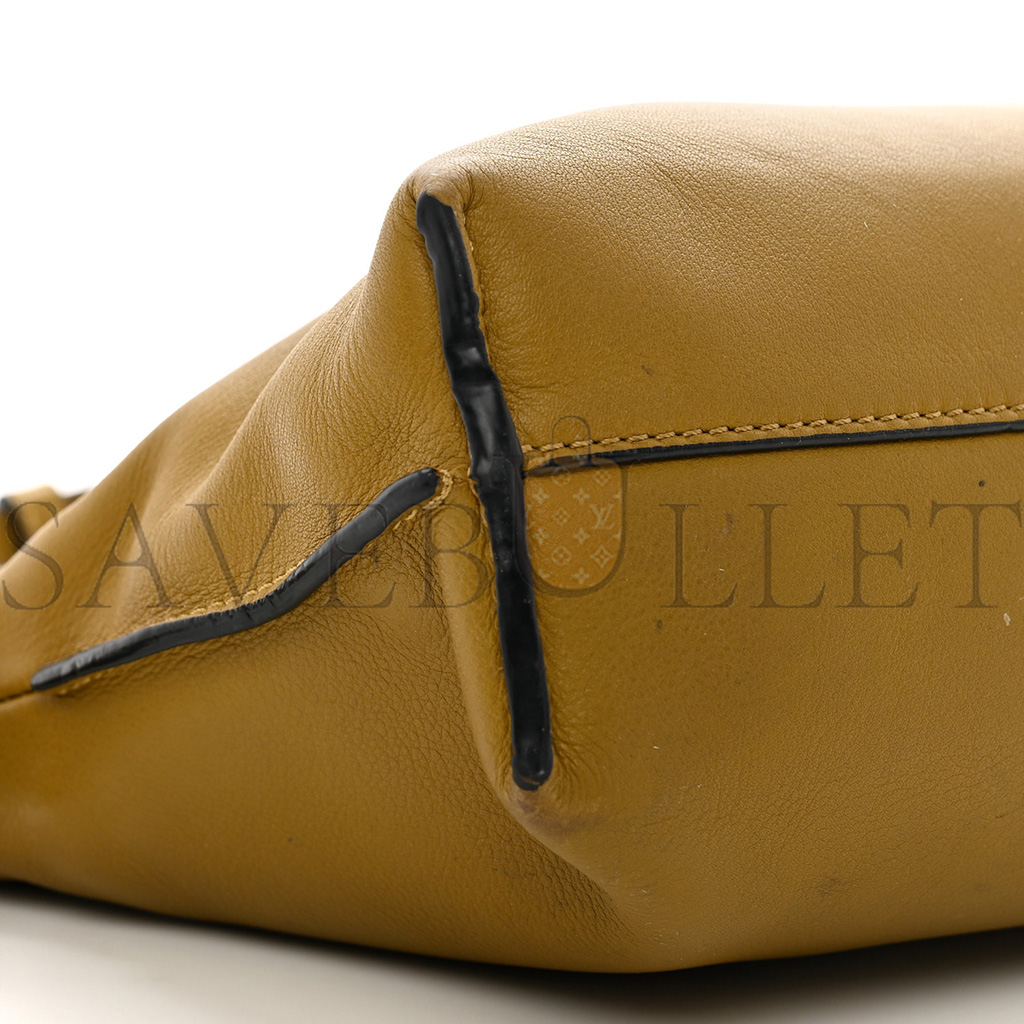 LOEWE CALFSKIN MINI FLAMENCO KNOT CLUTCH OCHRE (22*19*7cm) LOEWE CALFSKIN MINI FLAMENCO KNOT CLUTCH OCHRE (22*19*7cm)