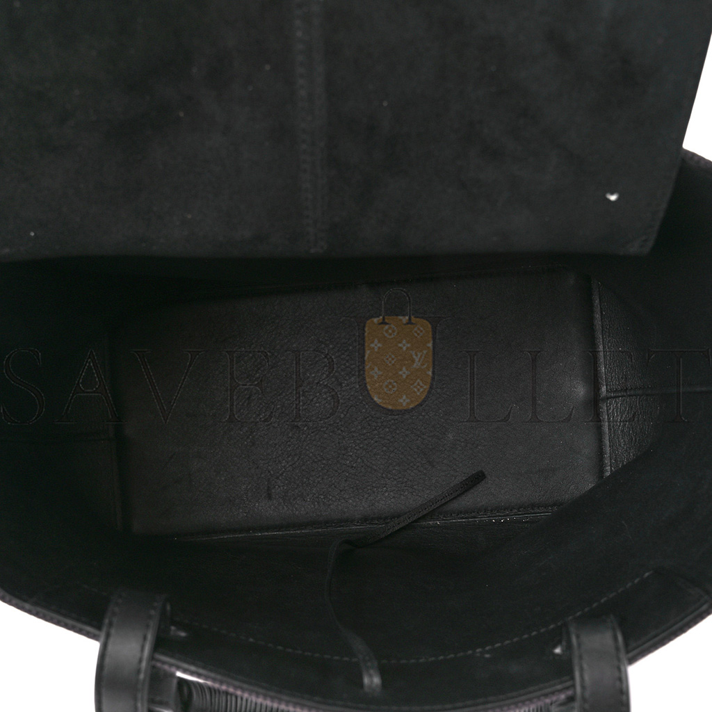 LOEWE CANVAS CALFSKIN MEDIUM ANAGRAM TOTE ANTHRACITE (32*30*17cm)