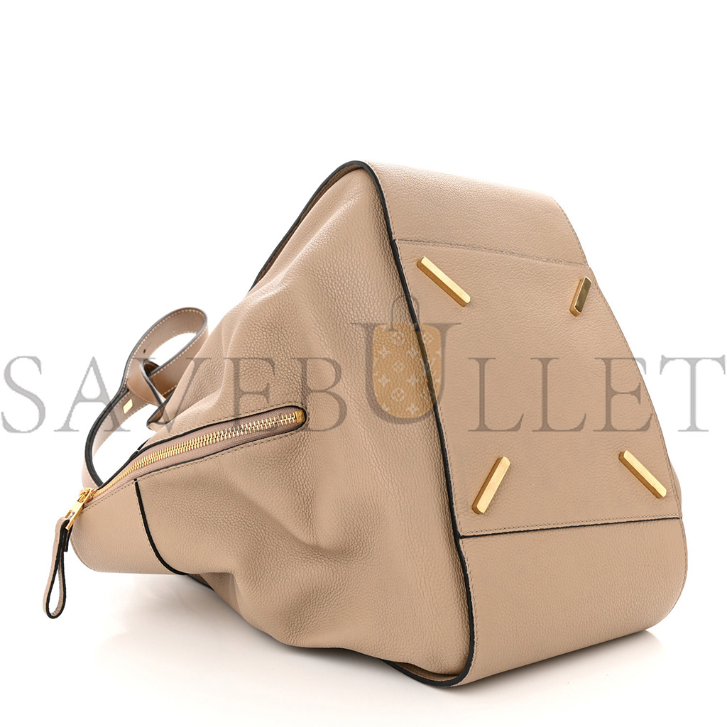 LOEWE CALFSKIN MEDIUM HAMMOCK SHOULDER BAG SAND MINK (32*30*17cm) LOEWE CALFSKIN MEDIUM HAMMOCK SHOULDER BAG SAND MINK (32*30*17cm)