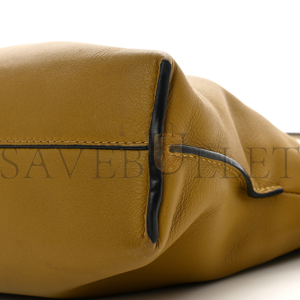 LOEWE CALFSKIN MINI FLAMENCO KNOT CLUTCH OCHRE (22*19*7cm) LOEWE CALFSKIN MINI FLAMENCO KNOT CLUTCH OCHRE (22*19*7cm)
