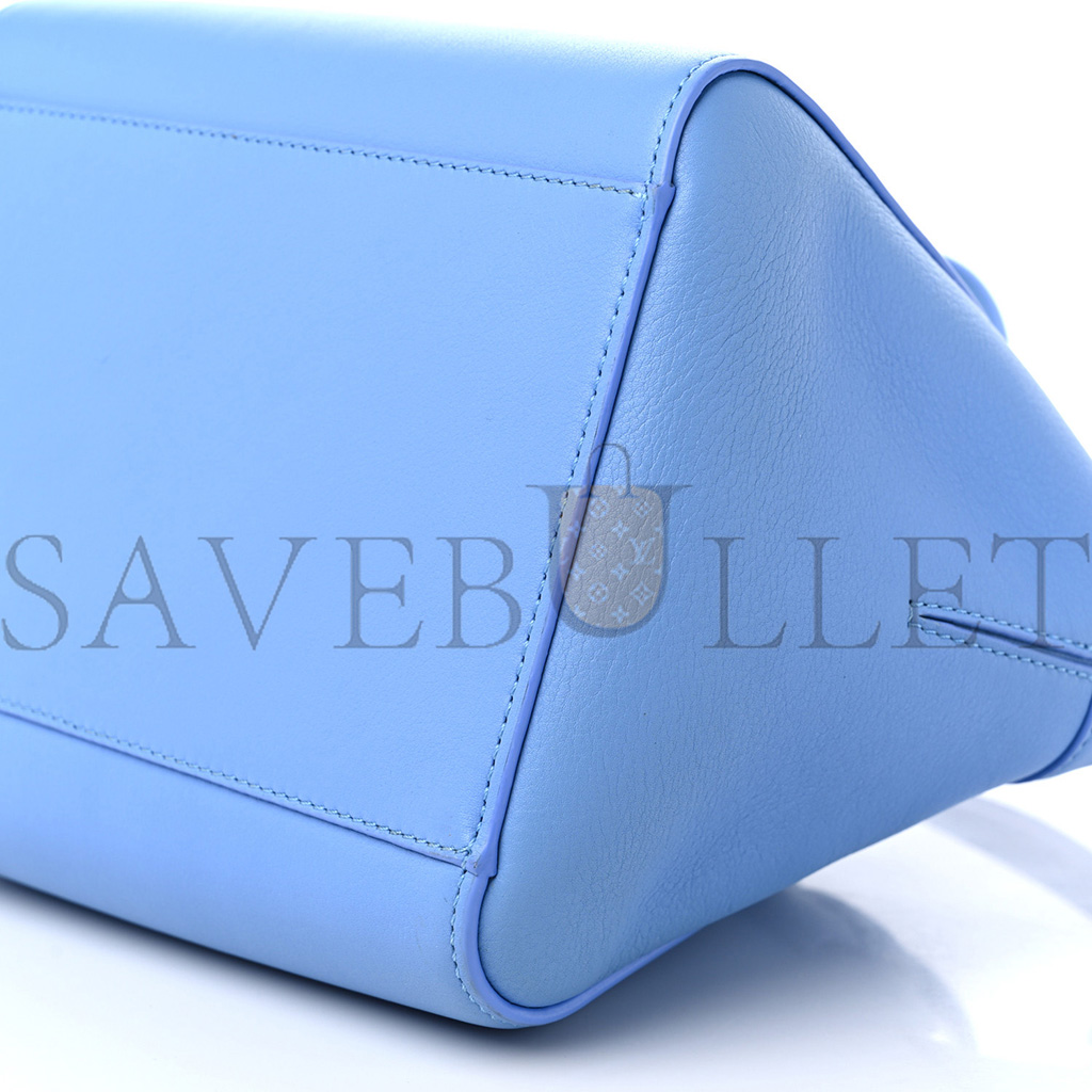 LOEWE CALFSKIN SMALL HAMMOCK NUGGET SHOULDER BAG CELESTINE BLUE (21*20*18cm) LOEWE CALFSKIN SMALL HAMMOCK NUGGET SHOULDER BAG CELESTINE BLUE (21*20*18cm)