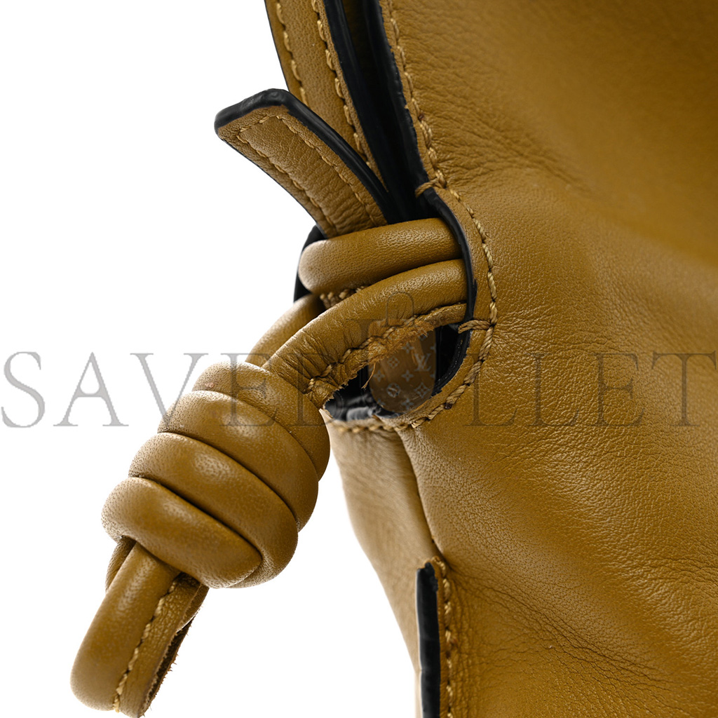 LOEWE CALFSKIN MINI FLAMENCO KNOT CLUTCH OCHRE (22*19*7cm) LOEWE CALFSKIN MINI FLAMENCO KNOT CLUTCH OCHRE (22*19*7cm)