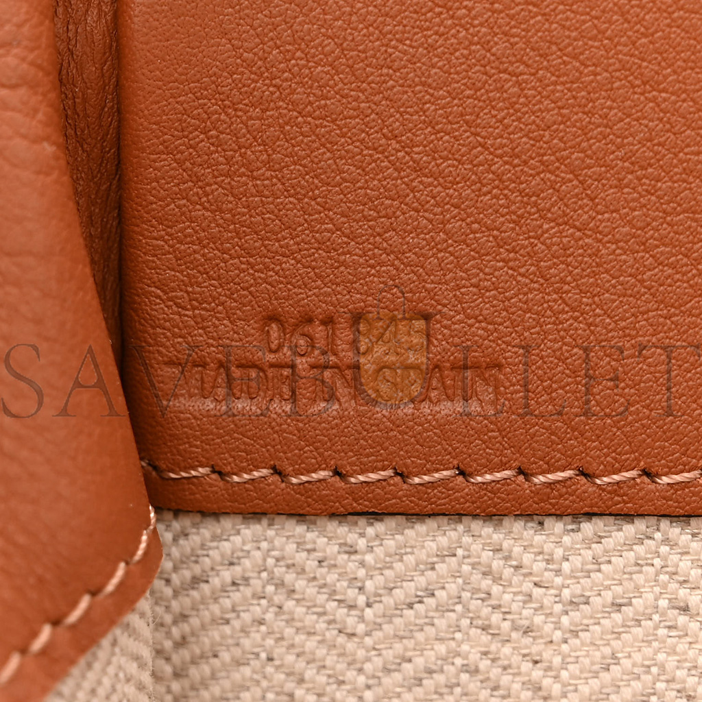 LOEWE CALFSKIN CANVAS MINI HAMMOCK SHOULDER BAG NATURAL TAN (19*17*10cm) LOEWE CALFSKIN CANVAS MINI HAMMOCK SHOULDER BAG NATURAL TAN (19*17*10cm)
