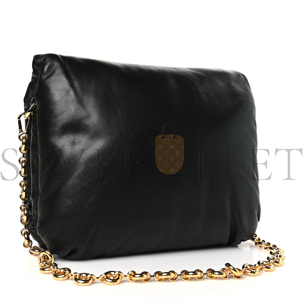 LOEWE LAMBSKIN SMALL GOYA PUFFER BAG BLACK (23*17*10cm) LOEWE LAMBSKIN SMALL GOYA PUFFER BAG BLACK (23*17*10cm)