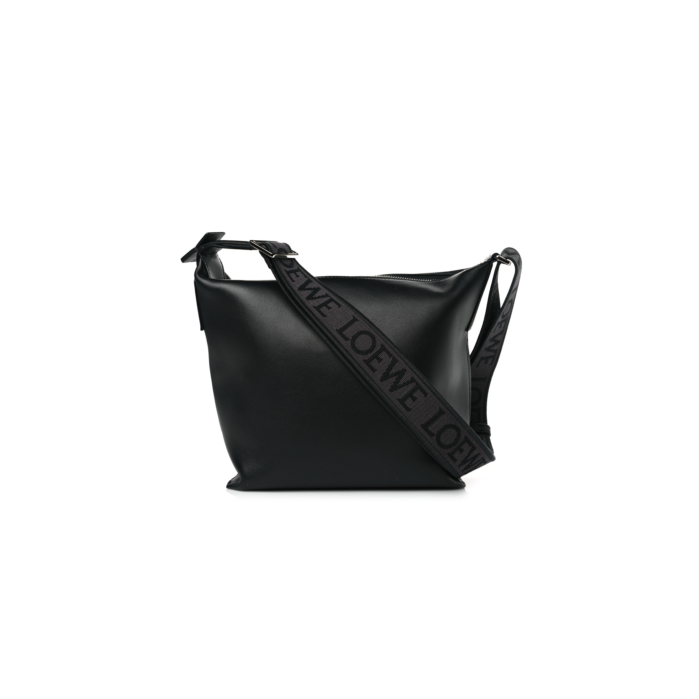 LOEWE SUPPLE SMOOTH CALFSKIN JACQUARD SMALL CUBI BAG BLACK (23*21*11cm) LOEWE SUPPLE SMOOTH CALFSKIN JACQUARD SMALL CUBI BAG BLACK (23*21*11cm)
