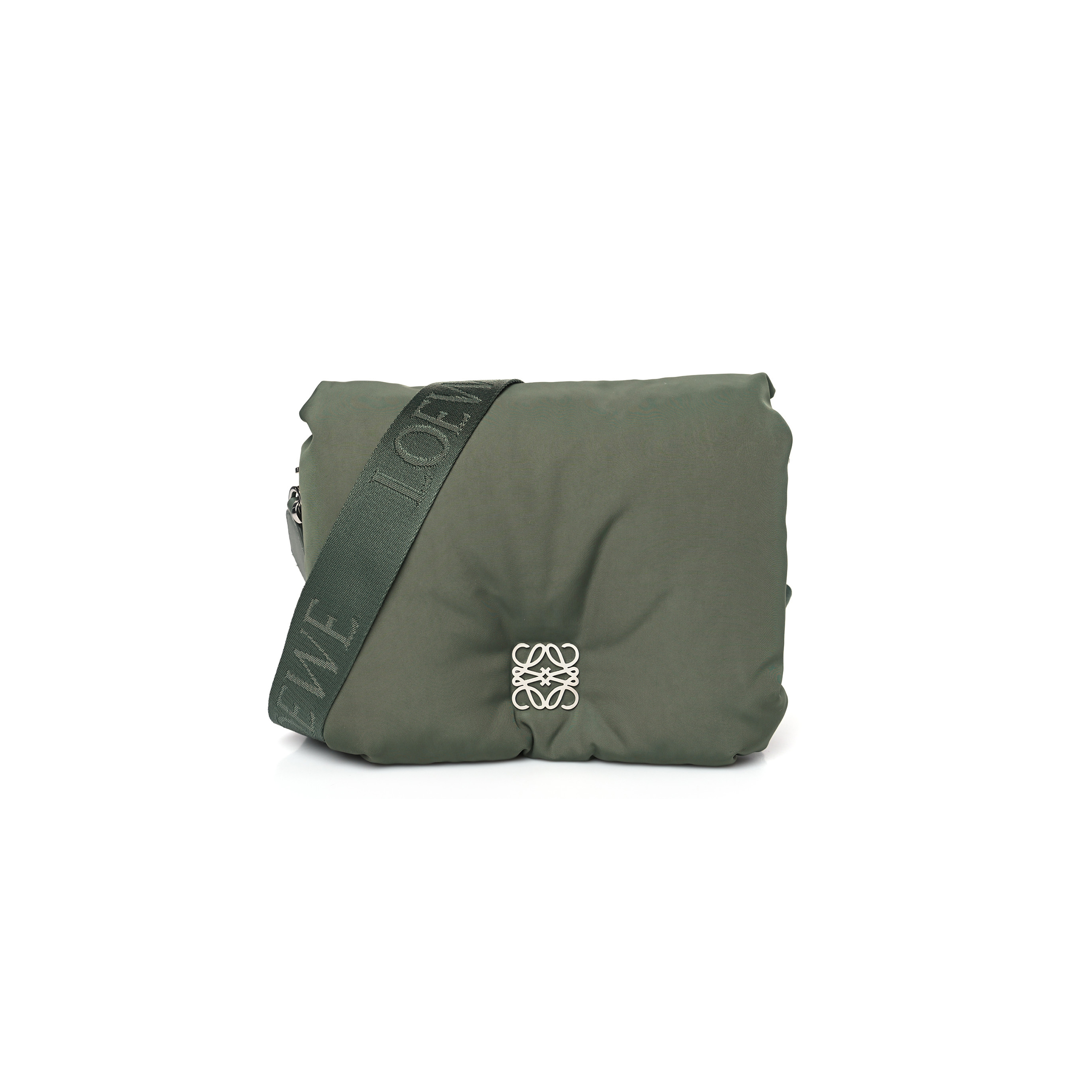 LOEWE NYLON MEDIUM GOYA PUFFER BAG VINTAGE KHAKI (23*18*9cm) LOEWE NYLON MEDIUM GOYA PUFFER BAG VINTAGE KHAKI (23*18*9cm)