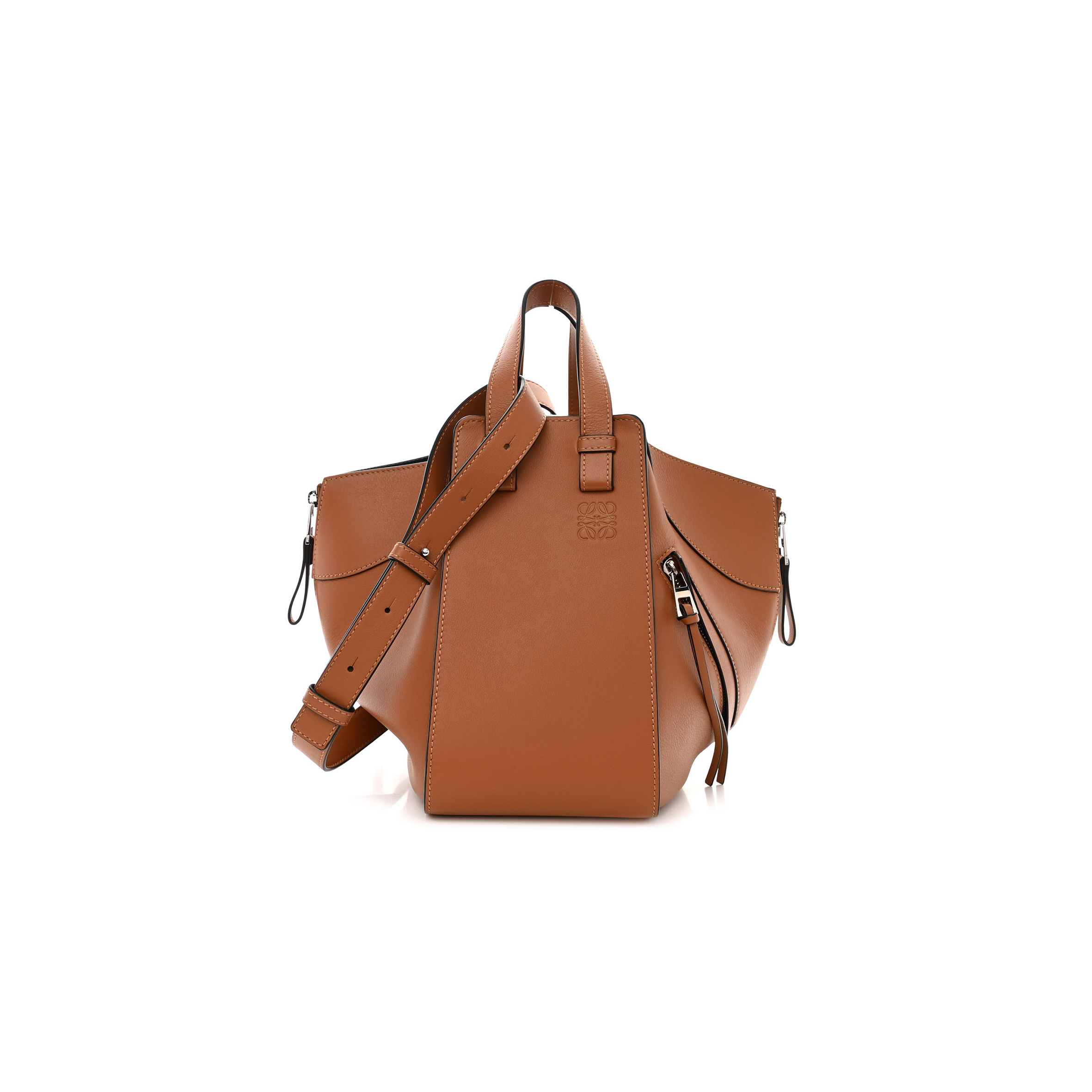 LOEWE CALFSKIN SMALL HAMMOCK SHOULDER BAG TAN (30*25*13.5cm) LOEWE CALFSKIN SMALL HAMMOCK SHOULDER BAG TAN (30*25*13.5cm)