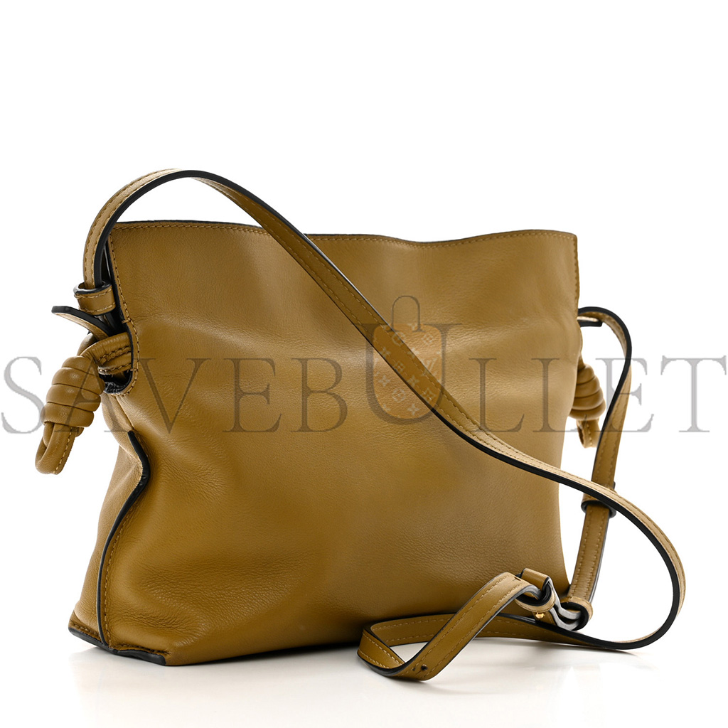 LOEWE CALFSKIN MINI FLAMENCO KNOT CLUTCH OCHRE (22*19*7cm) LOEWE CALFSKIN MINI FLAMENCO KNOT CLUTCH OCHRE (22*19*7cm)