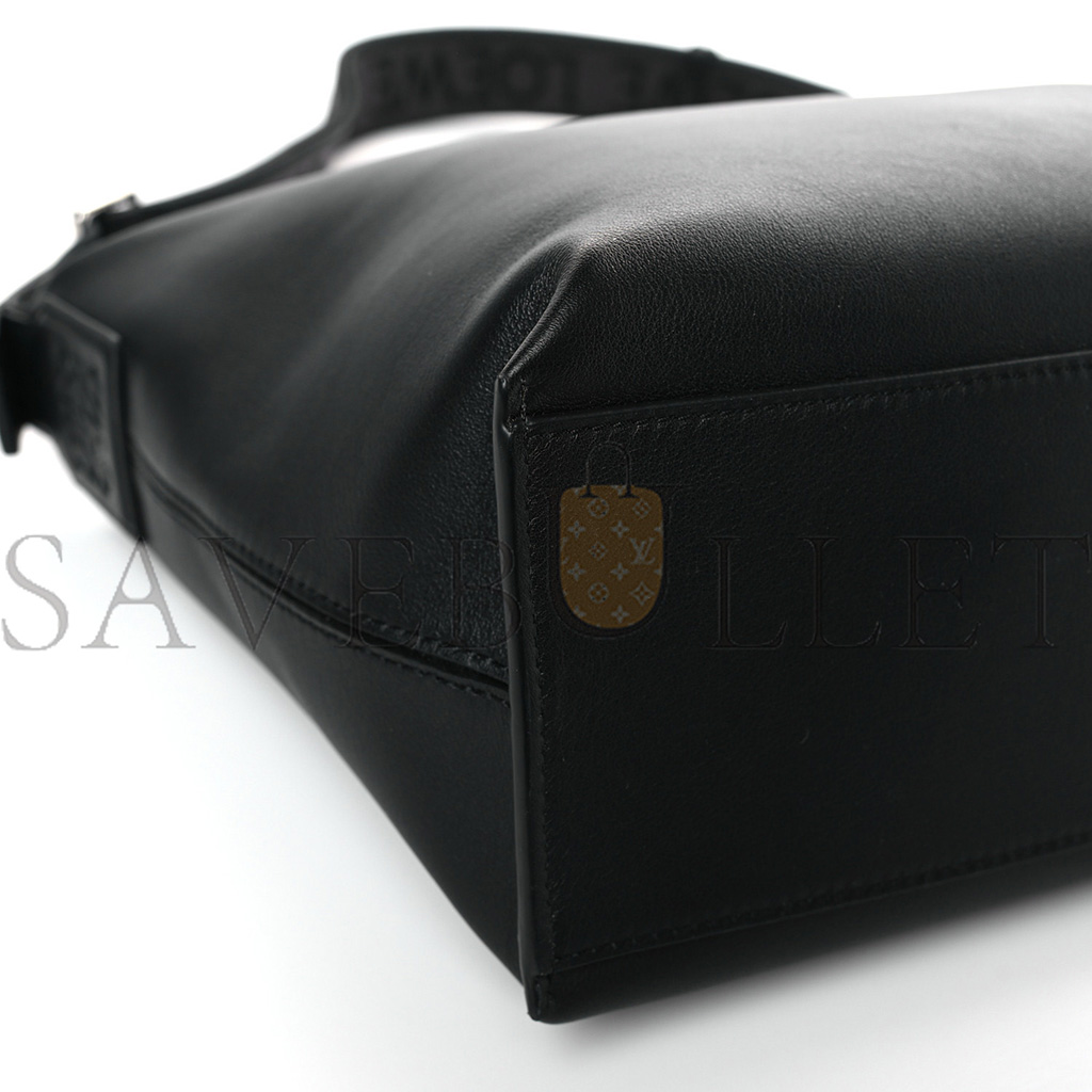 LOEWE SUPPLE SMOOTH CALFSKIN JACQUARD SMALL CUBI BAG BLACK (23*21*11cm) LOEWE SUPPLE SMOOTH CALFSKIN JACQUARD SMALL CUBI BAG BLACK (23*21*11cm)
