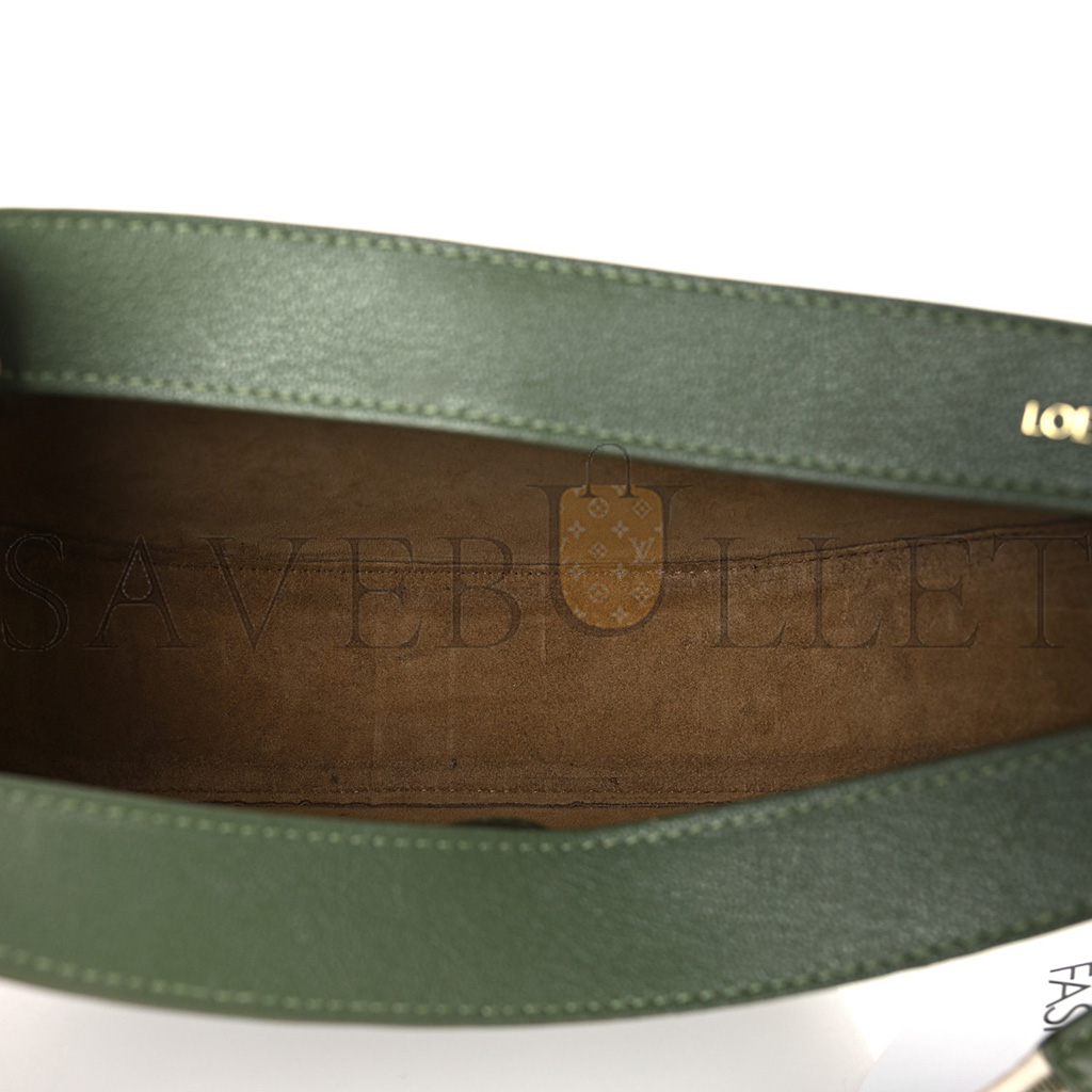 LOEWE SATIN CALFSKIN JACQUARD SMALL LUNA BAG AVOCADO GREEN (20*14*6cm) LOEWE SATIN CALFSKIN JACQUARD SMALL LUNA BAG AVOCADO GREEN (20*14*6cm)